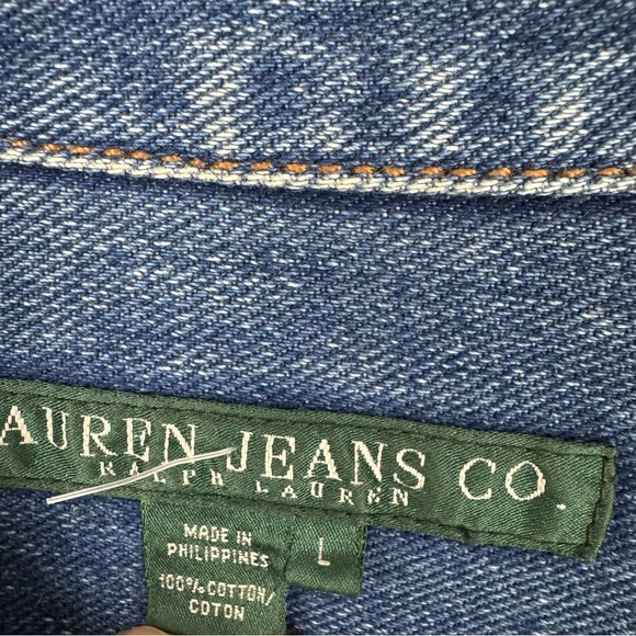 Vintage Ralph Lauren Lauren Jeans Co Denim Jacket Size L - Picture 7 of 13